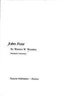 Cover of: John Foxe by Warren W. Wooden