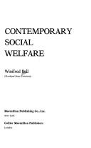 Cover of: Contemporary social welfare | Winifred Bell