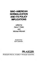 Cover of: Sino-Americannormalization and its policy implications