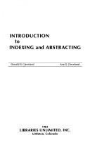 Cover of: Introduction to indexing and abstracting
