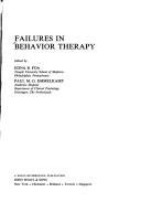 Cover of: Failures in behavior therapy
