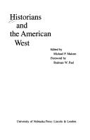 Cover of: Historians and the American West