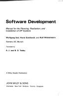 Cover of: Software development: manual for the planning, realization, and installation of DP systems