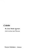 Cover of: Colette by Joan Hinde Stewart