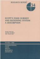 Cover of: Egypt's food subsidy and rationing system: a description
