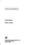 Cover of: VAX-BASIC by David G. Weinman, David G. Weinman