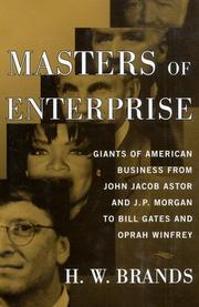 Cover of: Masters of enterprise: giants of American business from John Jacob Astor and J.P. Morgan to Bill Gates and Oprah Winfrey
