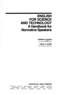 Cover of: English for science and technology by Thomas N. Huckin