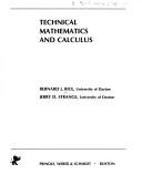Cover of: Technical mathematics and calculus