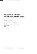 Cover of: Statistical theory and random matrices by Moshe Carmeli