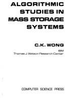 Cover of: Algorithmic studies in mass storage systems