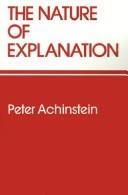 Cover of: The nature of explanation