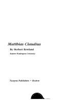 Cover of: Matthias Claudius