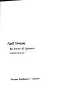 Cover of: Neil Simon by Robert K. Johnson