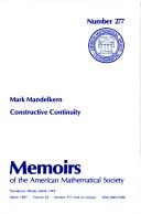 Cover of: Constructive continuity