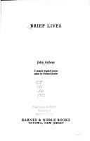 Brief lives by John Aubrey