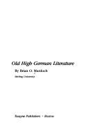 Cover of: Old High German literature by Brian Murdoch