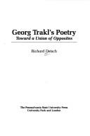 Cover of: Georg Trakl's poetry by Richard Detsch
