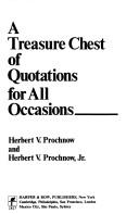 Cover of: A treasure chest of quotations for all occasions