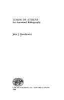 Cover of: Timon of Athens: an annotated bibliography