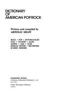 Cover of: Dictionary of American pop/rock by Arnold Shaw