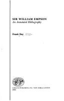 Cover of: Sir William Empson: an annotated bibliography