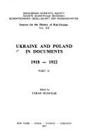 Cover of: Ukraine and Poland in documents, 1918-1922
