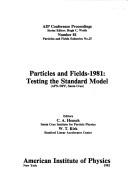 Particles and fields-1981