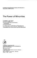 Cover of: The power of minorities by Gabriel Mugny