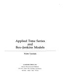 Cover of: Applied time series and Box-Jenkins models by Walter Vandaele