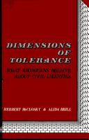 Cover of: Dimensions of tolerance by Herbert McClosky