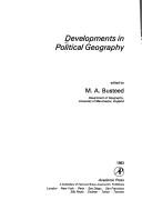 Cover of: Developments in political geography