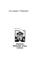 Cover of: Vera Zasulich: a biography