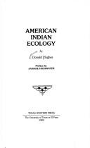 Cover of: American Indian ecology