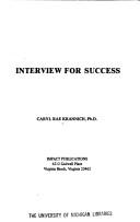 Interview for success by Caryl Rae Krannich