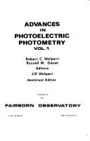 Cover of: Advances in photoelectric photometry