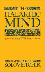 Cover of: Halakhic Mind