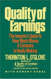 Cover of: Quality of Earnings