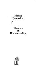 Cover of: Theories of homosexuality