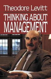 Cover of: Thinking About Management