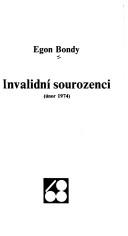 Cover of: Invalidní sourozenci by Egon Bondy