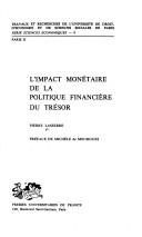 Cover of: L' Impact monétaire de la politique financière du Trésor