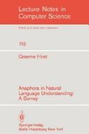 Cover of: Anaphora in natural language understanding: a survey