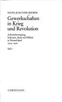 Gewerkschaften in Krieg und Revolution cover