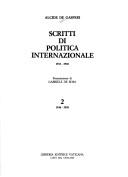 Cover of: Scritti di politica internazionale, 1933-1938