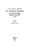 Cover of: La soledad sonora (1908)