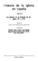 Cover of: La Iglesia en la España de los siglos XV y XVI