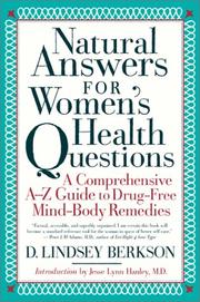 Cover of: Natural Answers for Women's Health Questions by D. Lindsey Berkson