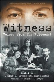 Cover of: WITNESS: Voices from the Holocaust