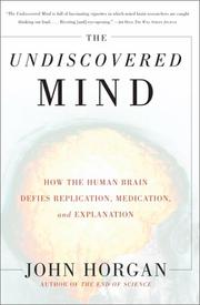 Cover of: The Undiscovered Mind by John Horgan